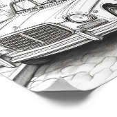 Klassieke auto volwassen kleuren poster (Hoek)