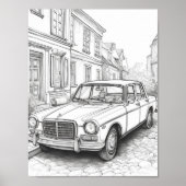 Klassieke auto volwassen kleuren poster (Voorkant)