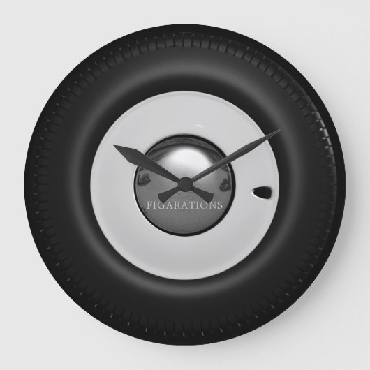 Klassieke Auto Wheel Trim Hubcap Klok (Voorkant)