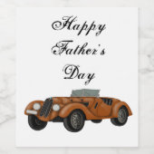 Klassieke auto wijn fles label personaliseren etiket (Enkel label)