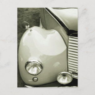 Klassieke auto - zwarte en witte foto briefkaart