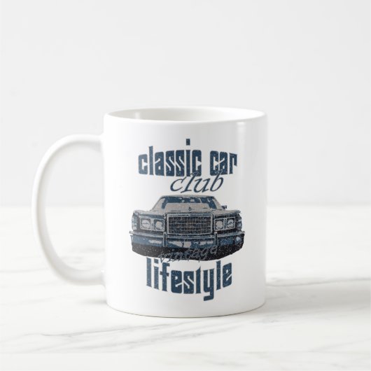 klassieke autoclub  cadeau voor oude autoliefhebbe koffiemok (Links)