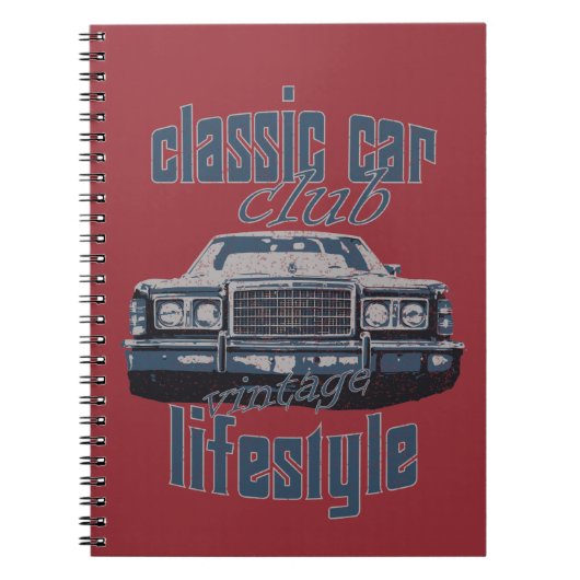 klassieke autoclub  cadeau voor oude autoliefhebbe notitieboek (Voorkant)