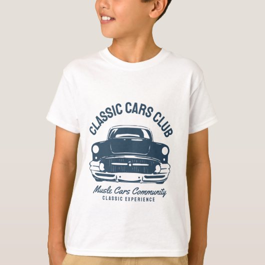 Klassieke autoclub t-shirt (Voorkant)