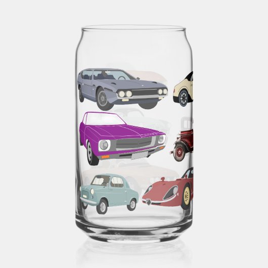 klassieke autocollectie blikvorm glas (Voorkant)
