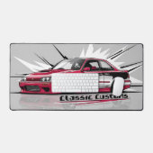 Klassieke autocultuur, strak modern. Rood en grijs Bureaumat (Keyboard & Muis)