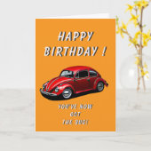 Klassieke autodag kaart (Gele Bloem)