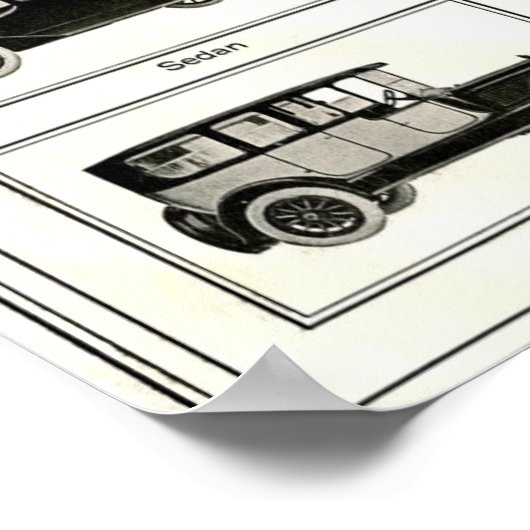 Klassieke autokaart,  collectie poster (Hoek)