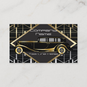 Klassieke Autolimousine Service Zakelijke Kaart Visitekaartje