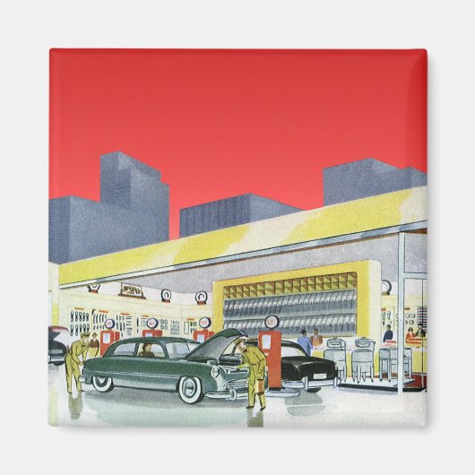 Klassieke automonteurs Complete autogarage Magneet (Voorkant)