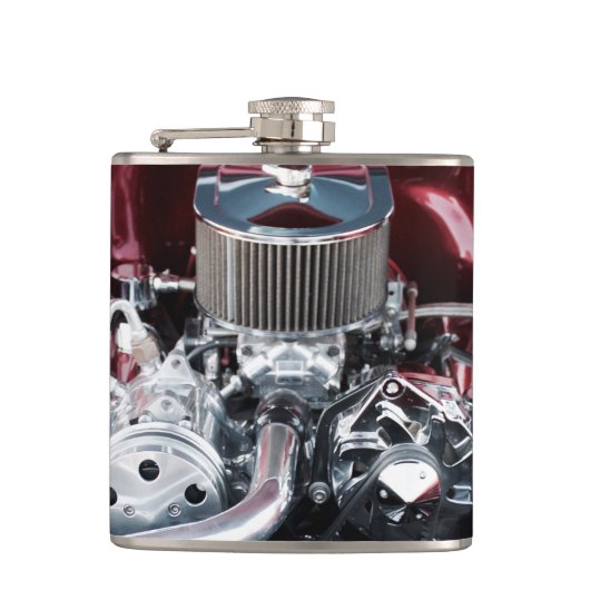 Klassieke automotor heupfles (Voorkant)