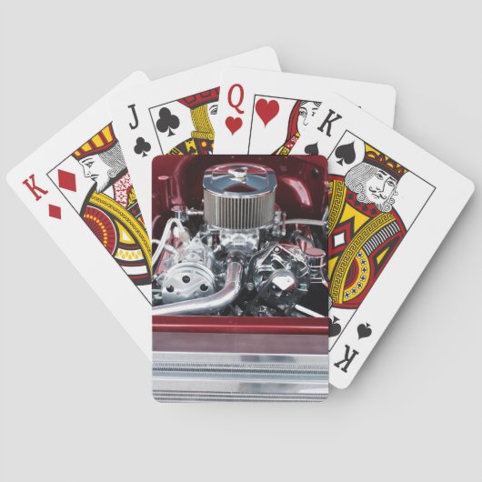 Klassieke automotor pokerkaarten (Achterkant)