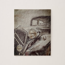 Klassieke autopuzzel legpuzzel