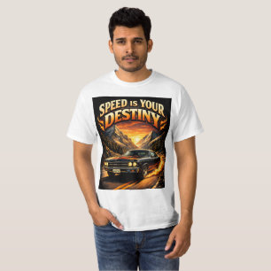 Klassieke Autorace Door Het Berglandschap Ontwerp T-shirt
