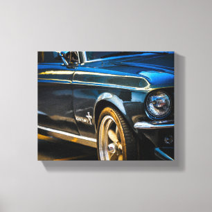 Klassieke autorijschijf van de oude spieren canvas afdruk