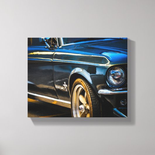 Klassieke autorijschijf van de oude spieren canvas afdruk (Voorkant)