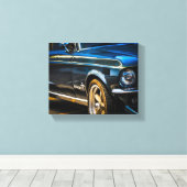 Klassieke autorijschijf van de oude spieren canvas afdruk (Insitu (Houten vloer))