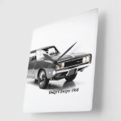 Klassieke auto's afbeelding voor acrylwandklok vierkante klok (Hoek)