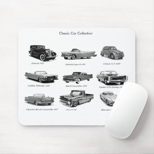 Klassieke auto's afbeelding voor Muismat (Met muis)