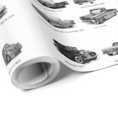 Klassieke auto's afbeelding voor verpakkingspapier cadeaupapier (Rol Hoek)