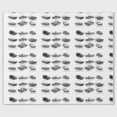 Klassieke auto's afbeelding voor verpakkingspapier cadeaupapier (Vlak)