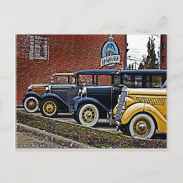 Klassieke auto's briefkaart