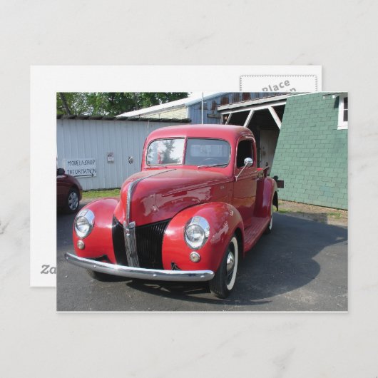 Klassieke auto's briefkaart (Voorkant / Achterkant)