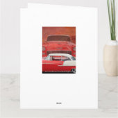 Klassieke auto's Chevy Bel Air Dodge Red White Vin Kaart (Achterkant)