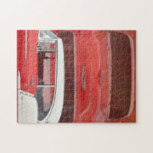 Klassieke auto's Chevy Bel Air Dodge Red White Vin Legpuzzel (Horizontaal)