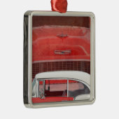 Klassieke auto's Chevy Bel Air Dodge Red White Vin Metalen Ornament (Rechts)