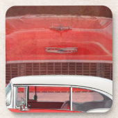 Klassieke auto's Chevy Bel Air Dodge Red White Vin Onderzetter (Voorkant)