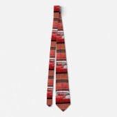 Klassieke auto's Chevy Bel Air Dodge Red White Vin Stropdas (Achterkant)