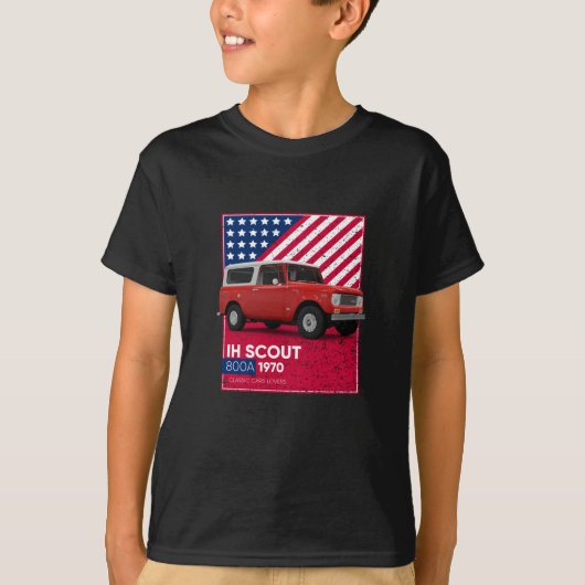Klassieke auto's IH Scout 800A 1970 T-shirt (Voorkant)