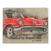Klassieke auto's in Waterverf kalender (Hoes)