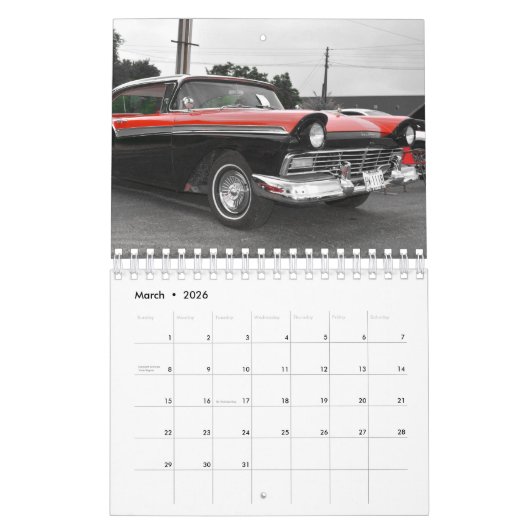 Klassieke auto's kalender (Mar 2026)