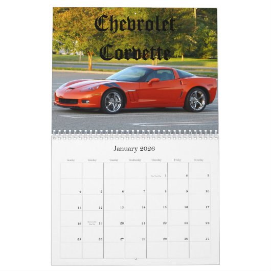 Klassieke auto's kalender (Jan 2026)