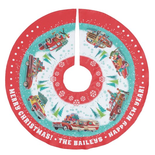 klassieke auto's kerstboom rok (Voorkant)