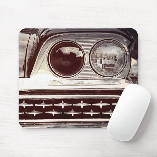 Klassieke auto's met automatische koplampen muismat (Met muis)