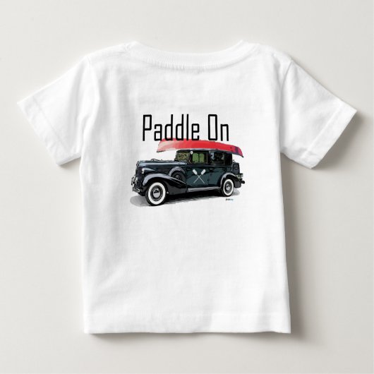 Klassieke auto's ontwerpen - Baby Fine Jersey T- (Achterkant)