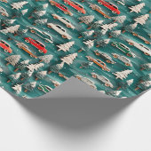 Klassieke auto's op feestelijk inpakpapier (Hoek)