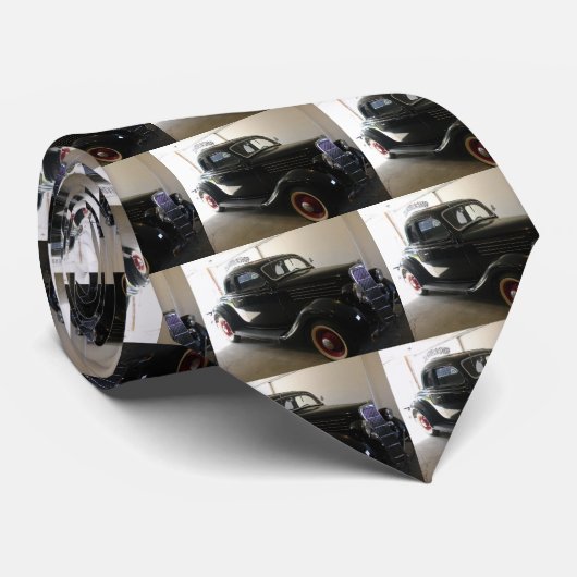 Klassieke auto's stropdas (Opgerold)