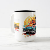 Klassieke auto's tweekleurige koffiemok (Voorkant links)