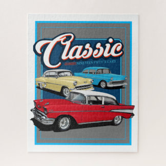 Klassieke auto's uit 1950 legpuzzel