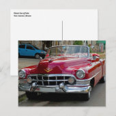 Klassieke auto's van Cuba Fire Engine Red Converti Briefkaart (Voorkant / Achterkant)