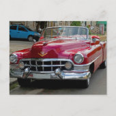 Klassieke auto's van Cuba Fire Engine Red Converti Briefkaart (Voorkant)