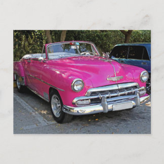 Klassieke auto's van Cuba Hot Pink Convertible Briefkaart
