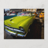 Klassieke auto's van Cuba Lime Green Convertible Briefkaart (Voorkant)