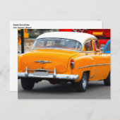 Klassieke auto's van Cuba Warm Yellow Convertible Briefkaart (Voorkant / Achterkant)