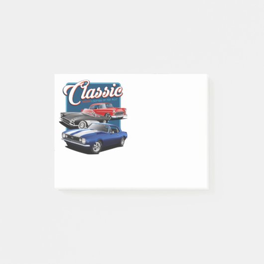 Klassieke auto's van de jaren 50 en 60 post-it® notes (Voorkant)