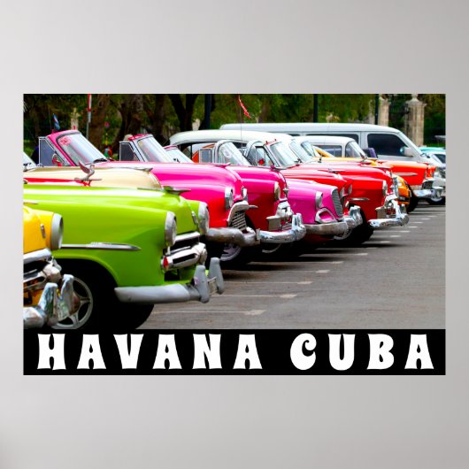 Klassieke auto's van het Cuba-Poster van Havana Poster (Voorkant)